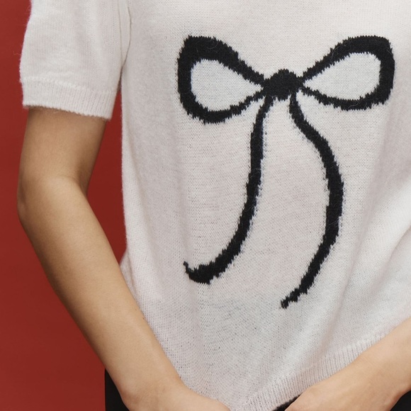 Anthropologie The Mollie Short-Sleeve Printed Sweater Size XL - Picture 4 of 9